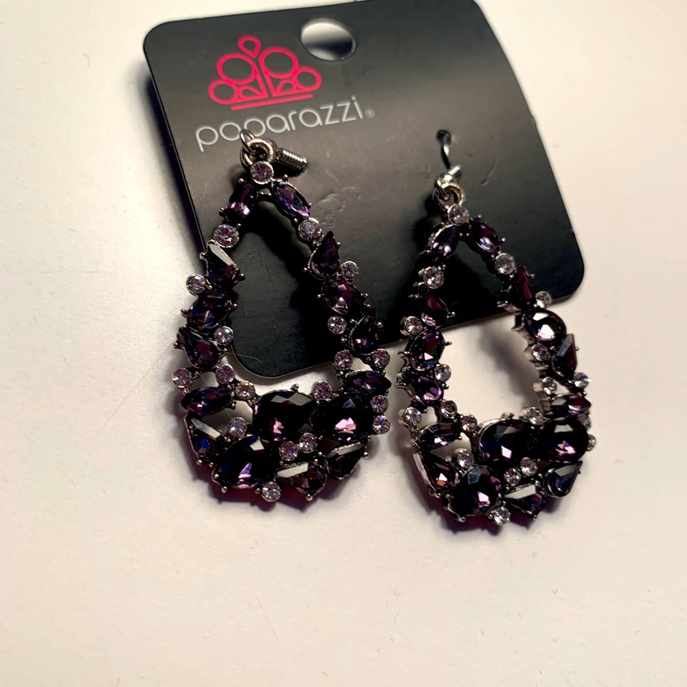 Diamond earrings.